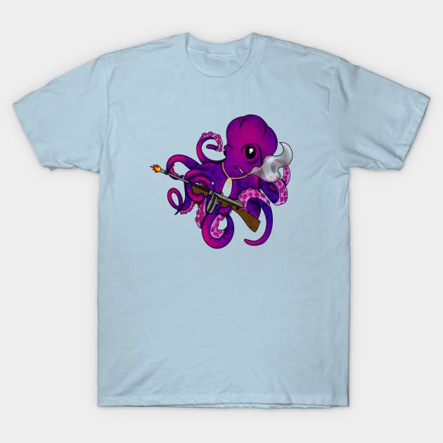 Gangster octopus T-Shirt by PinkAlienCreations